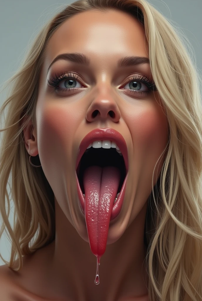 Liv Morgan •, highest quality realistic skin, The eyes are focused, sticking out your tongue, focus on the mouth, open your mouth, linguarudo, saliva, open your mouth wide, I can see inside the mouth, open your mouth and sticking out your tongue, realistic white tongue, deep throat
