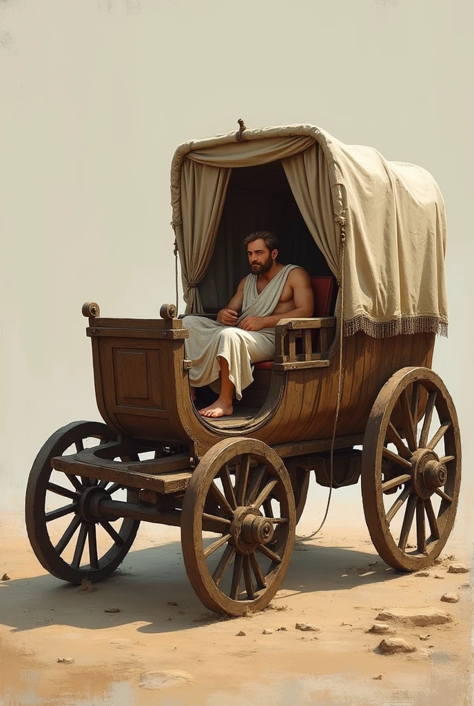 The arcera is a vehicle often used among the ancient Romans. It had four wheels, a cover and was generally drawn by two or more horses. The outside consisted of unhewn boards covered by loose drapery. This vehicle was especially used to convey the sick and infirm and was of sufficient size to allow occupants to recline.