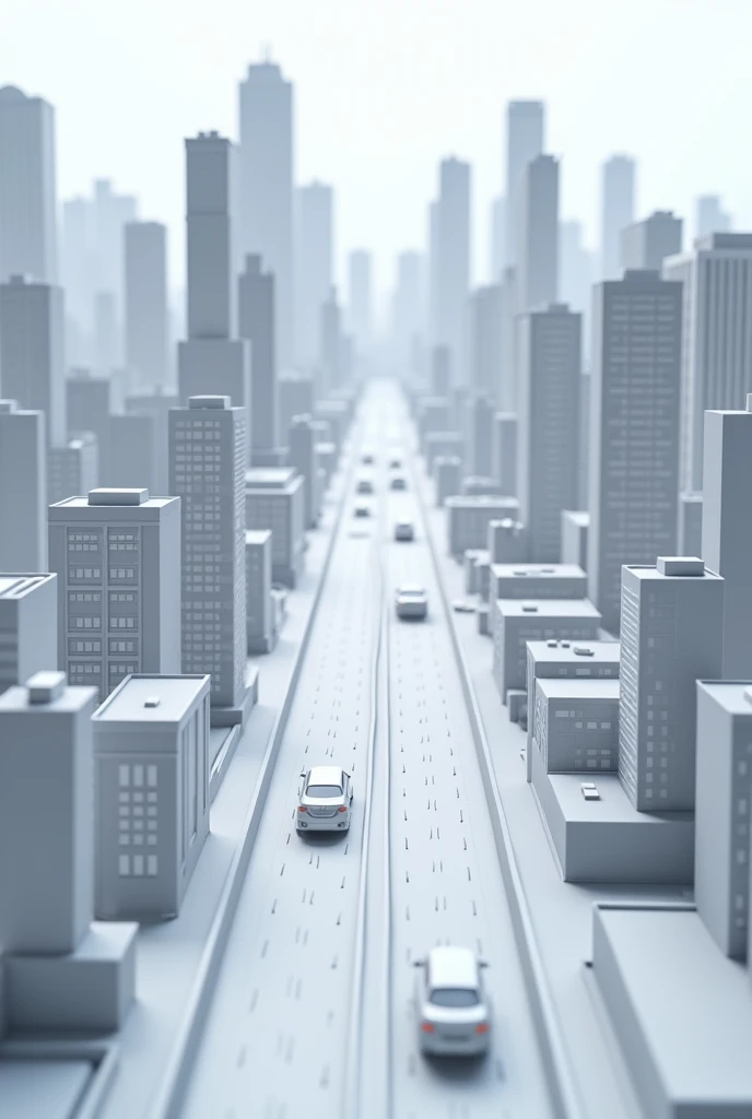 Q-version city，Three-dimensional model，modern city，Simplicity，There is a road，Jakarta, Ultra HD