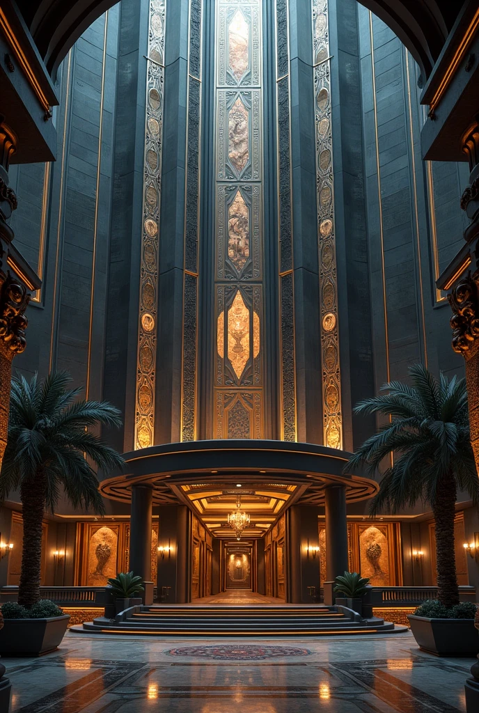 Create a super luxurious hotel that has the name marlucifer but that is the facade