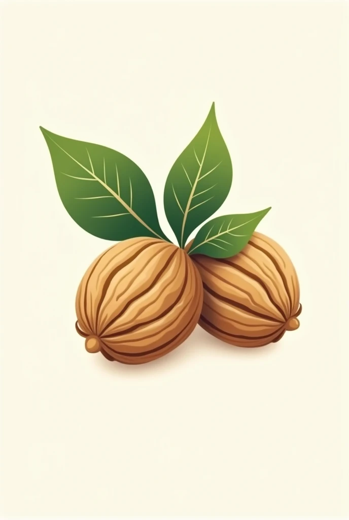 An Italian restaurant logo featuring two walnuts with leaves coming out of them in the middle