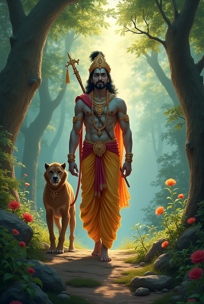 Lord srirama in forest with hanuman