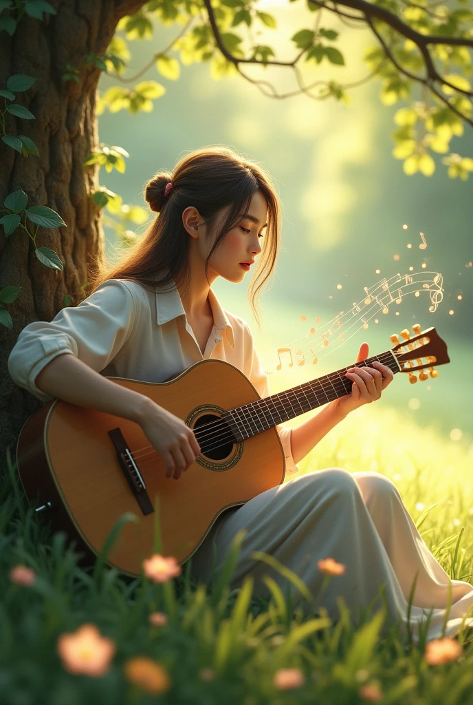 Beautiful notes with guitar