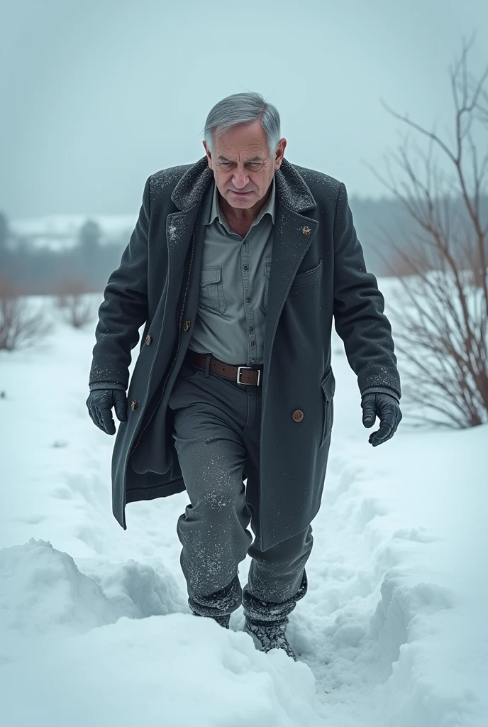 Then Benjamin Netanyahu, his clothes torn, lost in the snow and in a miserable state. 