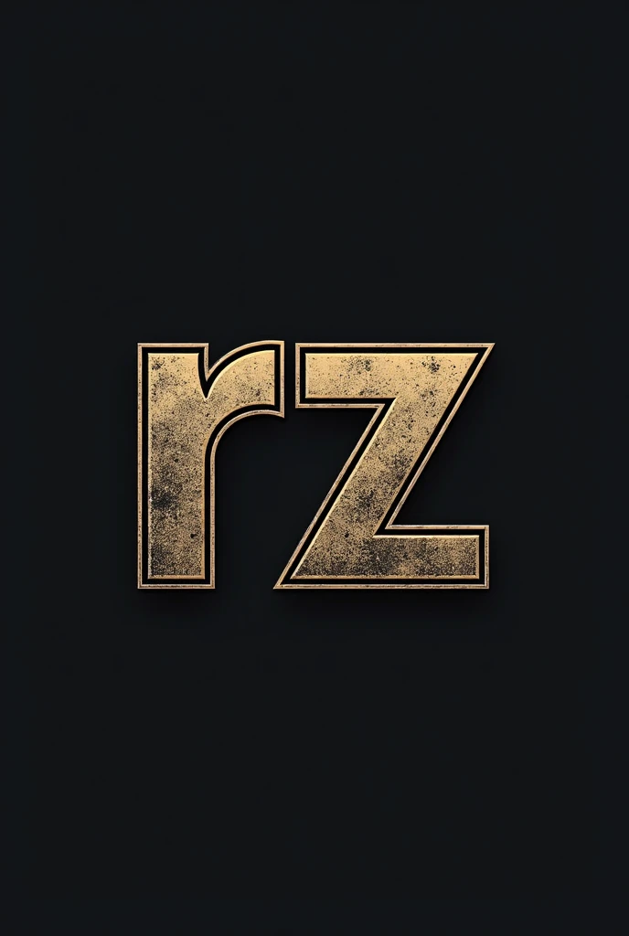 a distinct, vintage and classic styled logo that can be utilized on clothing and jackets, specifically positioned on the front center. The design should be unique and eye-catching, yet suitable for a timeless, vintage aesthetic. Key Design Elements: - The logo should incorporate geometric shapes, abstract symbols, and a text-based design that includes the letters "RZ". - The design should be modern and minimalist in terms of simplicity, yet still bold and vibrant to stand out. -the logo should have a color theory which represents luxury with R and Z letter being incorporated in a shape