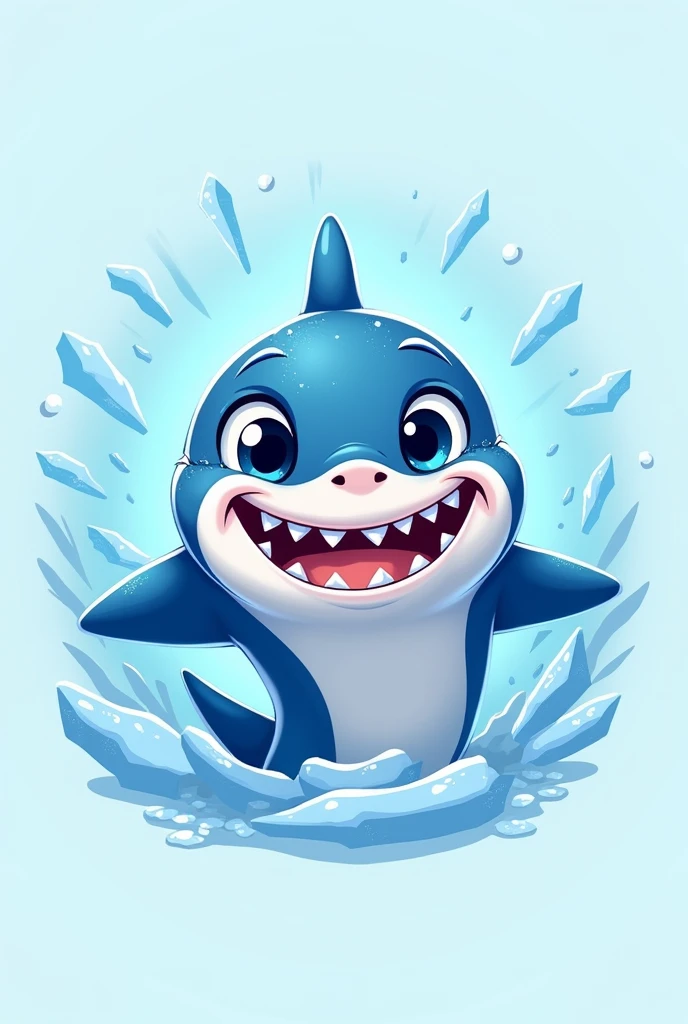 Fun logo, Chilled Shark,Frosty face