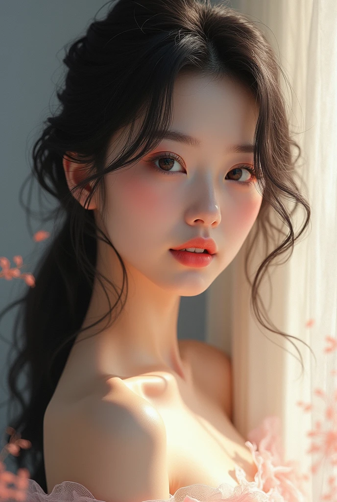 Korean Beauty、Long Hair、No sleeve、cute