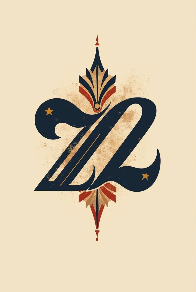 a distinct, vintage and classic styled logo that can be utilized on clothing and jackets, specifically positioned on the front center. The design should be unique and eye-catching, yet suitable for a timeless, vintage aesthetic. Key Design Elements: - The logo should incorporate geometric shapes, abstract symbols, and a text-based design that includes the letters "RZ". - The design should be modern and minimalist in terms of simplicity, yet still bold and vibrant to stand out. -the logo should have a color theory which represents luxury with R and Z letter being incorporated in a shape