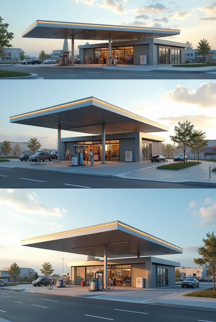 pre-engineered steel gas station