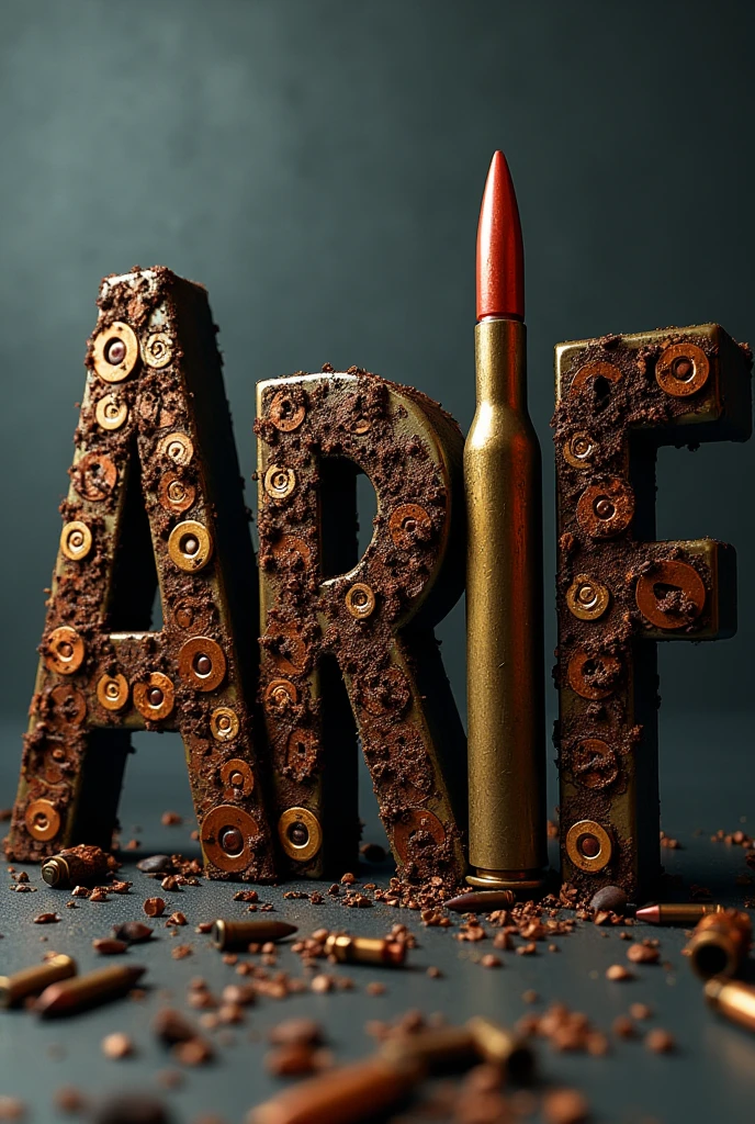 Arif name written with gun ammo