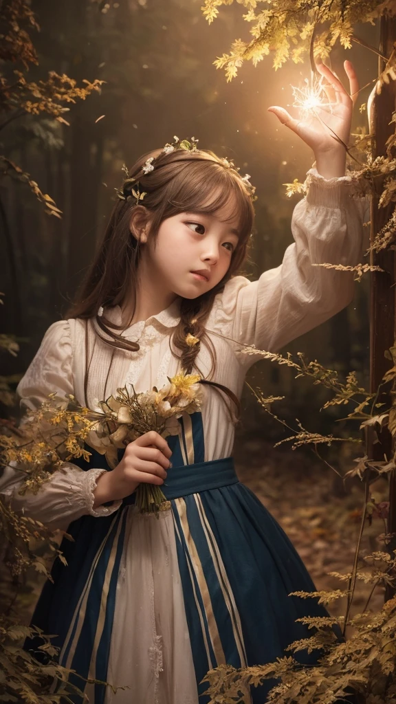 ((Highest quality)), ((masterpiece)), (detailed), In the midst of despair, the girl tries to grasp at a glimmer of hope.