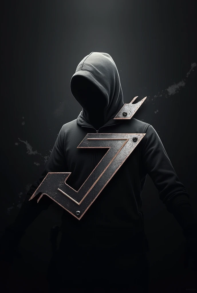 JISAN name unique logo for side pubg gamer Black