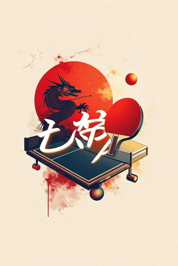 I hope you can design a logo，主题是2024天超pingpong联赛，希望整个logo都是包含pingpong文化的各种元素 2024天超pingpong联赛Logo设计概念： Color Selection： The main color can be red, which represents vitality and passion，象征pingpong的速度和力量。 The background color is white，Auxiliary colors can be selected white and gold，White represents purity and professionalism，Gold adds a sense of nobility and victory。 graphic elements： pingpong拍：可以设计一个抽象或简化的pingpong拍形状，As part of the logo。 pingpong：将pingpong作为核心元素，Can be designed to be dynamic, rotating or bouncing，Show the vitality of sports。 Net：可以巧妙地将Net融入设计中，Acts as a bridge to connect or divide other elements。 Text design： League Name：&quot;TJU table tennis Super League&quot; can use dynamic fonts，Surround it，Such as italics or handwriting，to increase a sense of vitality。 Cultural elements： Chinese elements：可以融入一些中国传统Cultural elements，Such as dragon pattern，以展现pingpong在中国的深厚文化背景。 Modern：Combined with modern design elements，Such as geometry、lines, etc，To showcase the modernity and。 dynamic effect： 考虑在Logo中加入一些dynamic effect，比如pingpong的弹跳轨迹，or the swing of the racket，to increase visual impact。