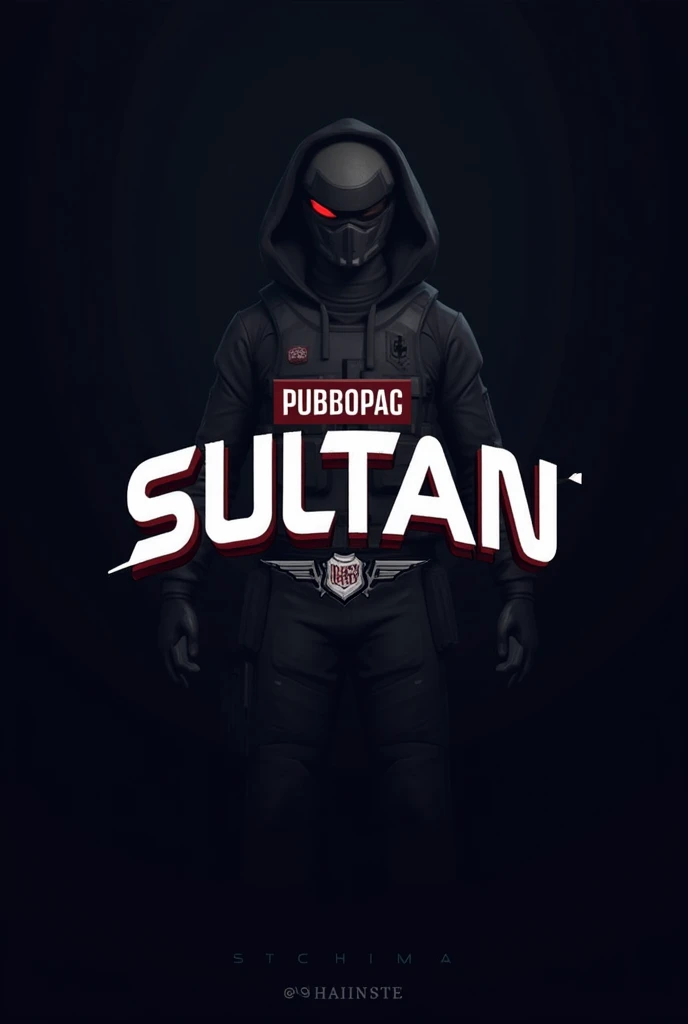 SULTAN name unique logo for side pubg gamer BLACK