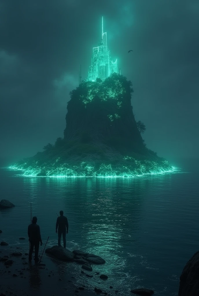 Fishermen swore it wasn’t there the day before. The island's shores glistened with strange, luminescent stones, casting an eerie glow over the dark waters.