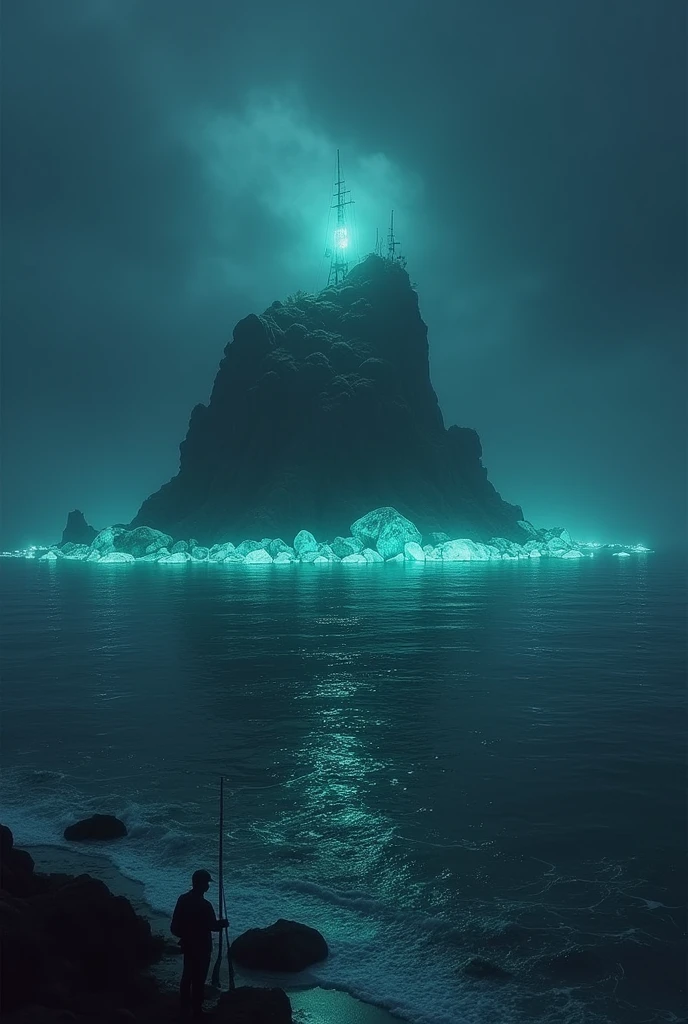 Fishermen swore it wasn’t there the day before. The island's shores glistened with strange, luminescent stones, casting an eerie glow over the dark waters.