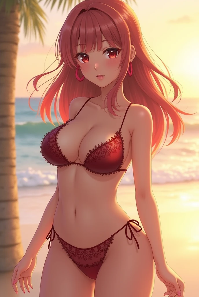 Anime Girl Large Breasts Expose bikini