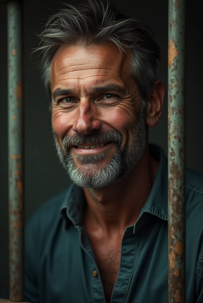 Men keller prison smile