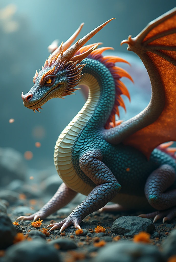 A dragon realises itself is beautiful