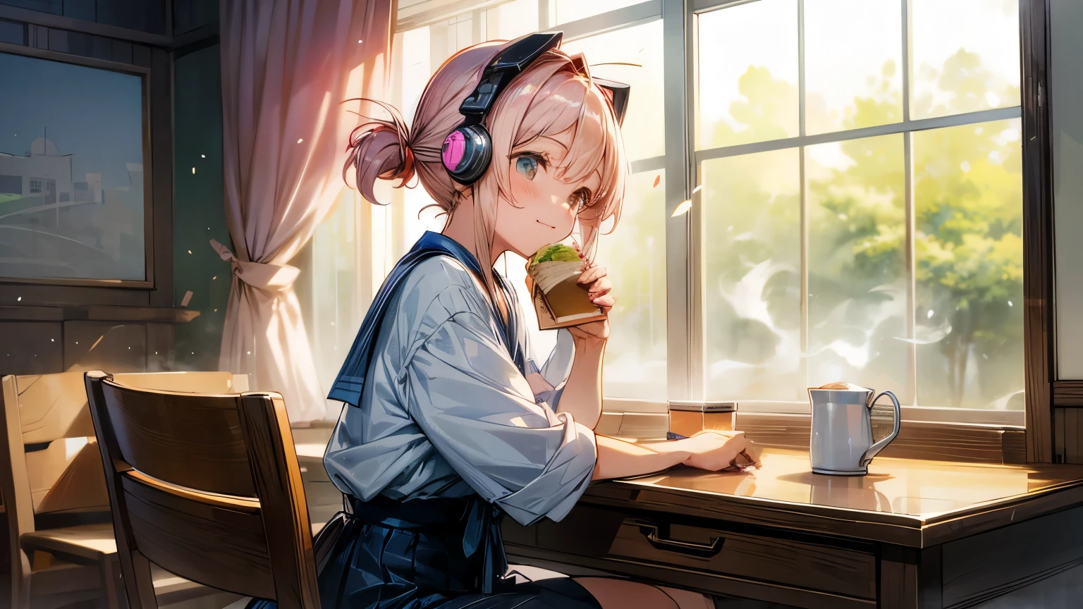 Hands on the desk
