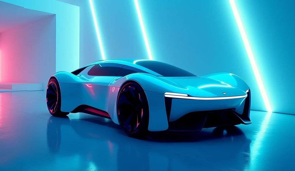 which no one has ever seen Easy car AI background different concept new would blue 
