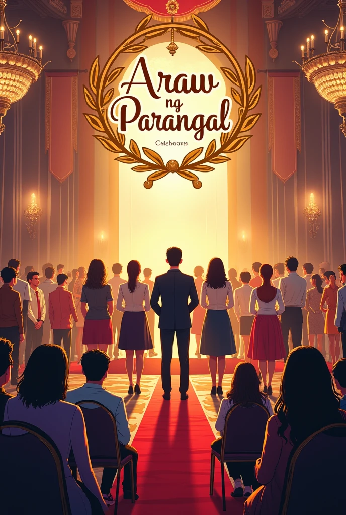 make a awarding event poster with a title " araw ng parangal"