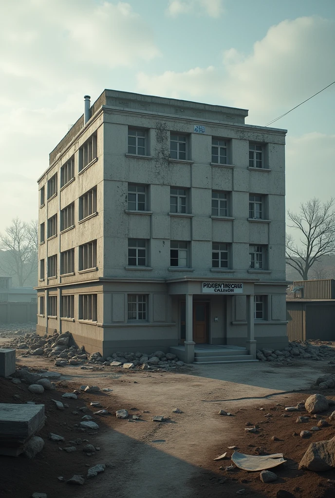 An image of a school building in pubg mobile gaming