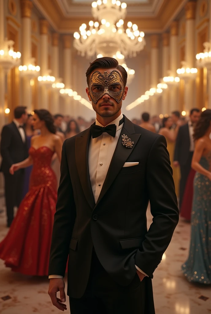 A man at a masked ball