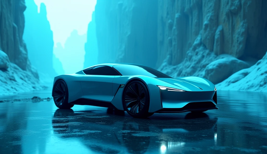 which no one has ever seen Easy car AI background different concept new would blue