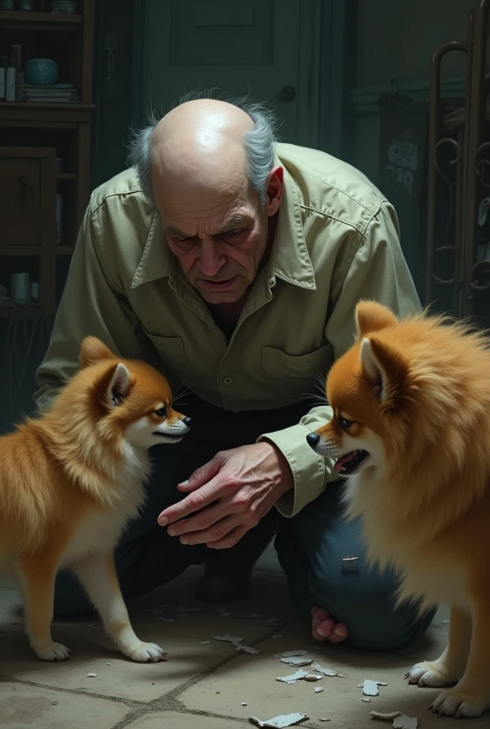 Sick man bullied by Pomeranian