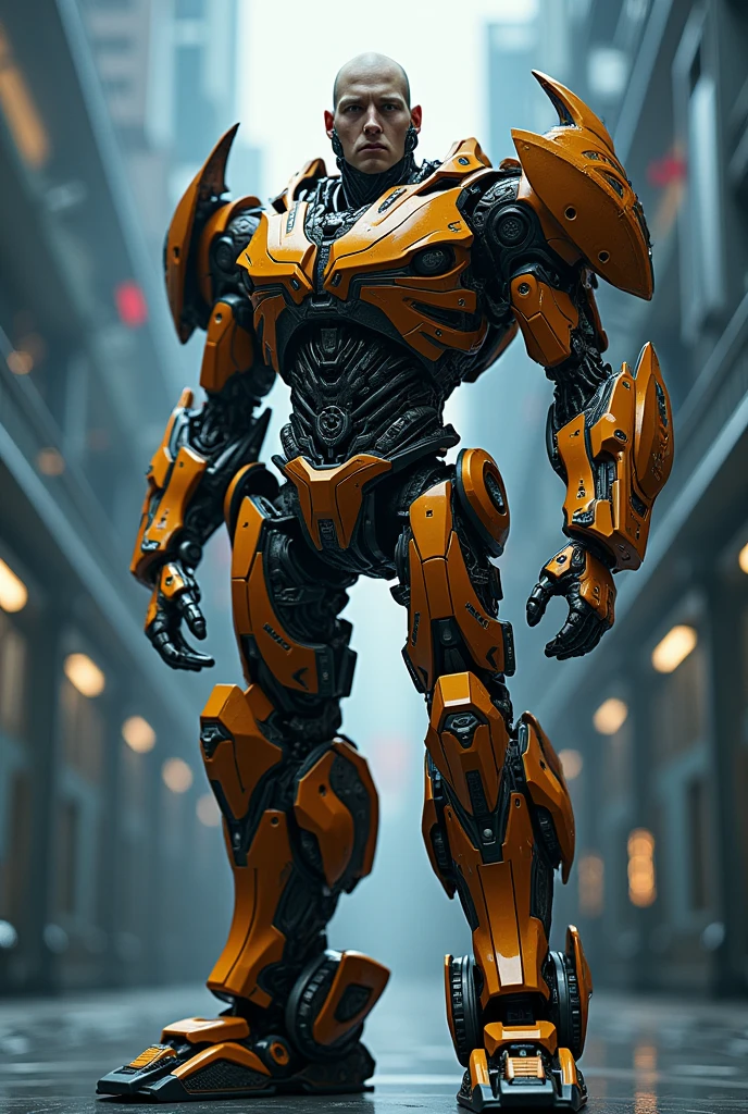 Generates an image of Eminem in a Transformers suit Eminem looks like a robot by attaching a robot body to Eminem's body.attraction.4k.high resolution