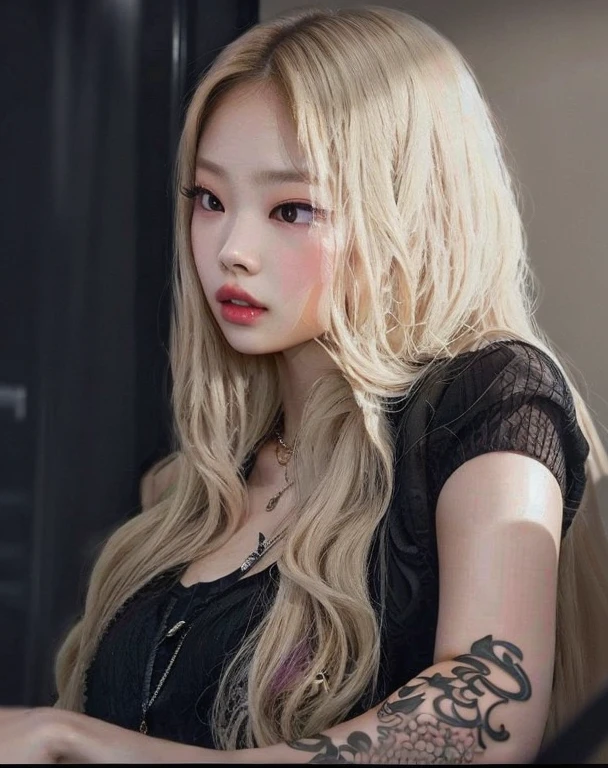 (perfection_refer to),(View the viewer:1)
(good),Face close-up,
,(One girl:1.8),alone,(Cute 21 year old Korean girl:1.2),(K-Pop Idols:1.2), (Korean mixed race),Small Head,
,black_eye,detailed eye, (Woman with a cigarette in her mouth:1.4),(Cigarette smoke:1.4),(black色の背景:1.4),(Very short bob hair:1.4)
(masterpiece), (Highest quality:1.2), Absurd pale skin, ((perfection female figure)),
Mature Woman, Cinema Lighting,
(High resolution), (photoRealistic:1.4),
(Very complicated),(Exquisitely crafted down to the last detail),
Very detailed, High resolution, original, Very detailed 8k 壁紙,Highest quality, figure,
Detailed face, Super detailed, RAW Photos, Realistic((Lighting on face:1.5)),((Close-up of face:1.2)),((Delicately depicting the face:1.2)),((Golden hair color:1.5)),((Dreadlocks:1.4),(((Completely naked))),(((nsfw)))