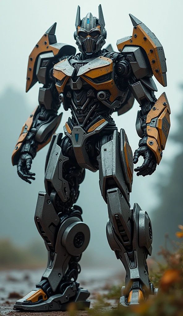 Generates an image of Eminem in a Transformers suit Eminem looks like a robot by attaching a robot body to Eminem's body.full image.high resolution.attraction.4k