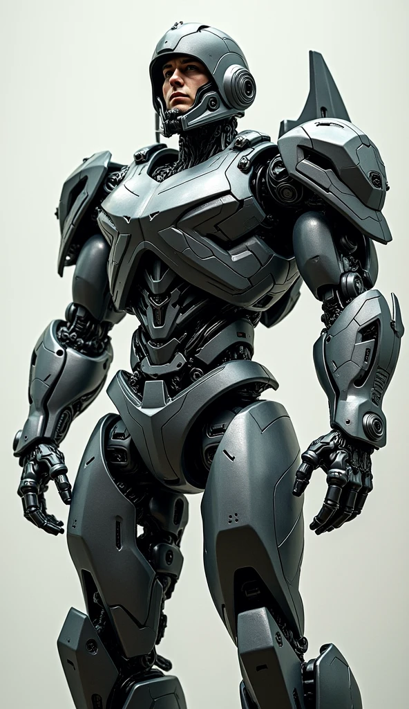 Generates an image of Eminem in a Transformers suit Eminem looks like a robot by attaching a robot body to Eminem's body.full image.high resolution.attraction.4k