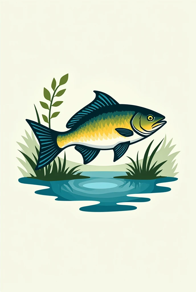 Pond talapia fish business logo
