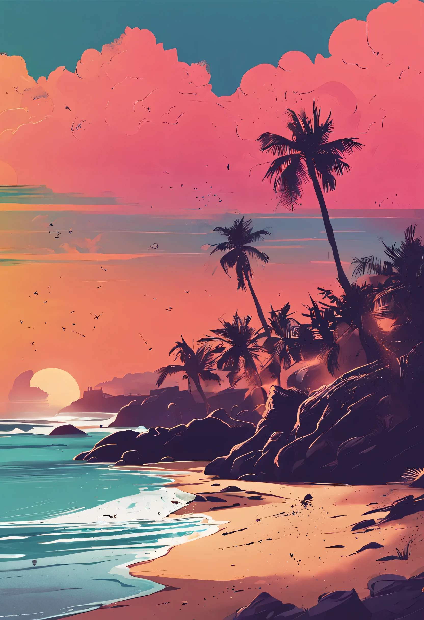 at beach