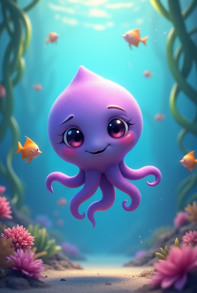 Small purple squid
