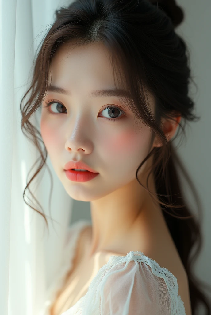 A very beautiful girl with American and Korean appearance