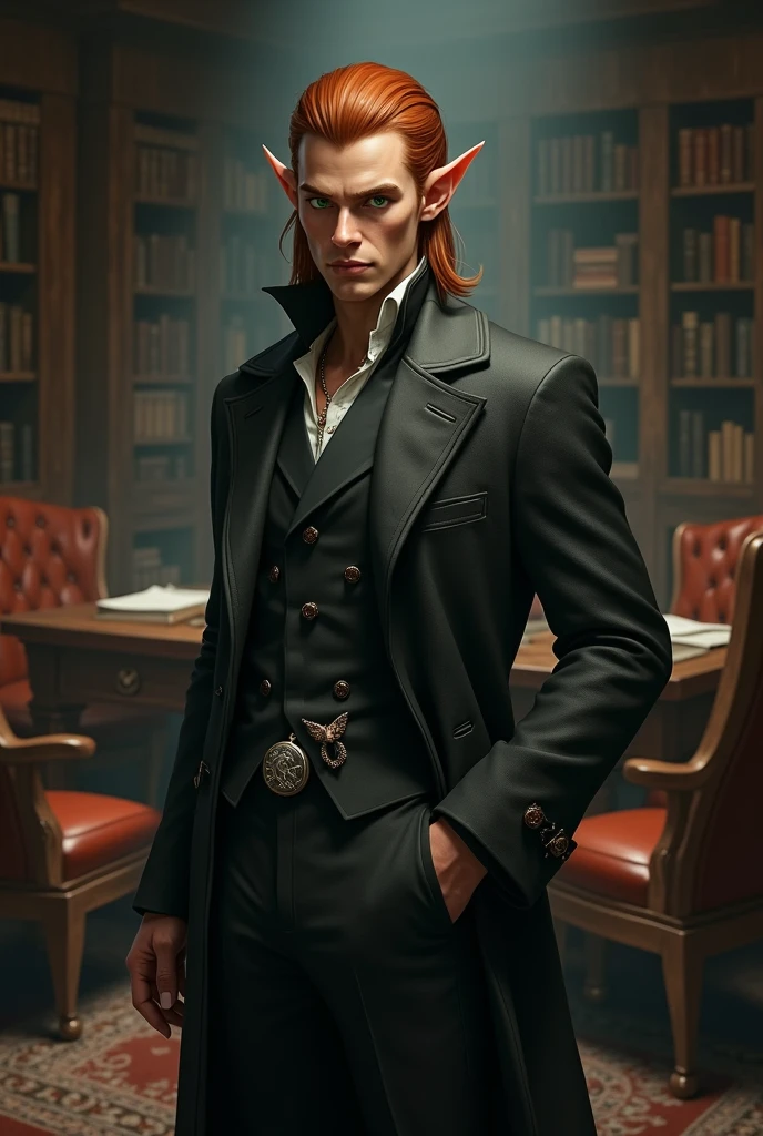 Male Elf Detective RPG Character