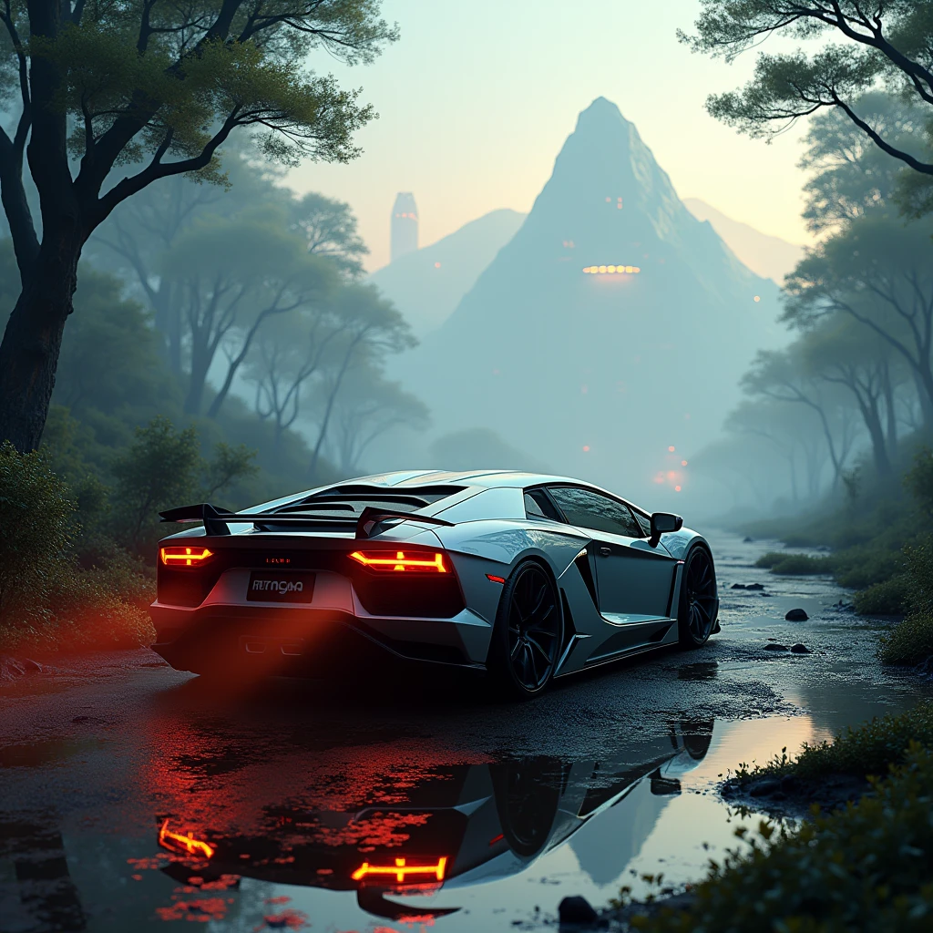 Intricate details, ( real photograph),The front side of a car
Cinema Lighting,Cyberpunk forest,mountain,
Soft colors,The car's exhaust was red in the headlights,Cityscape,space,car,No humans,scenery,side view, Expressway,