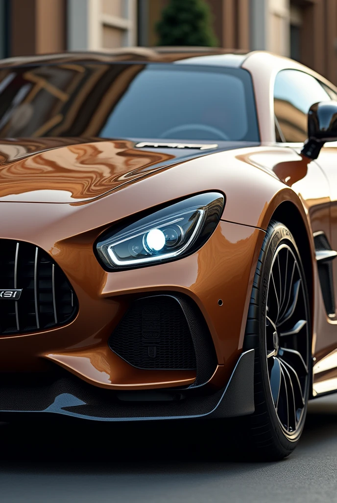 Luxury brown car blue eyes