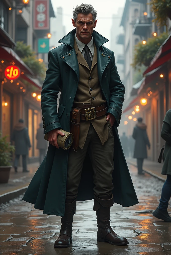 Male Half-Elf Detective RPG Character