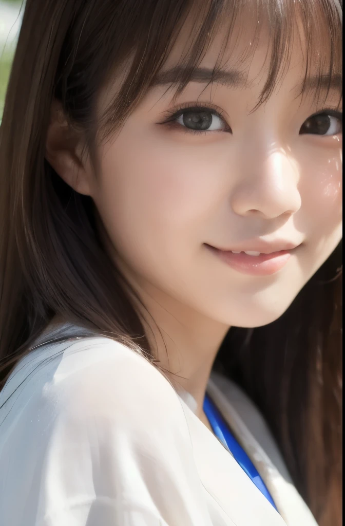 best quality, face focus, soft light, ultra high res, (photorealistic:1.4), RAW photo,(Shinozaki Ai), (fair skin),
1 Japanese girl, solo, cute, smile, (pupil, lights in the eyes),  detailed beautiful face, (high resolution detail of human skin texture),long hair,(portrait), upper body, Japanese white kimono, wind