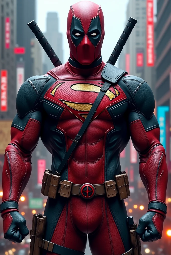 Deadpool fused with Superman