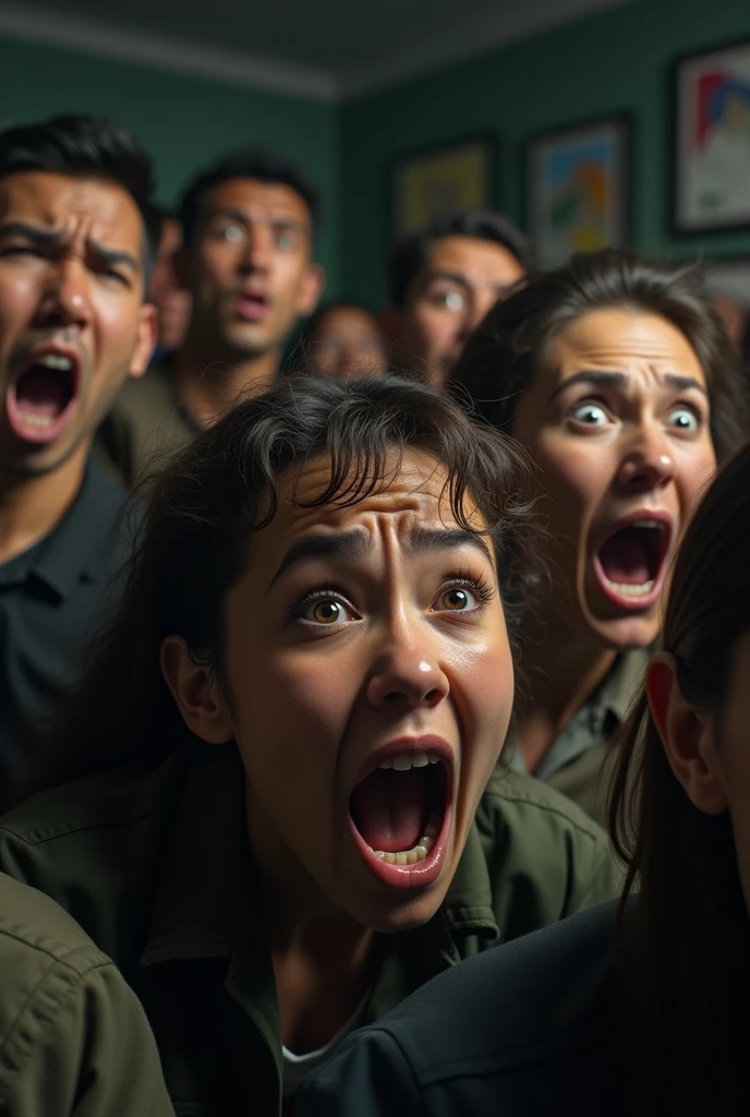 people with terrified faces

, 8k, cinematic, super realistico

