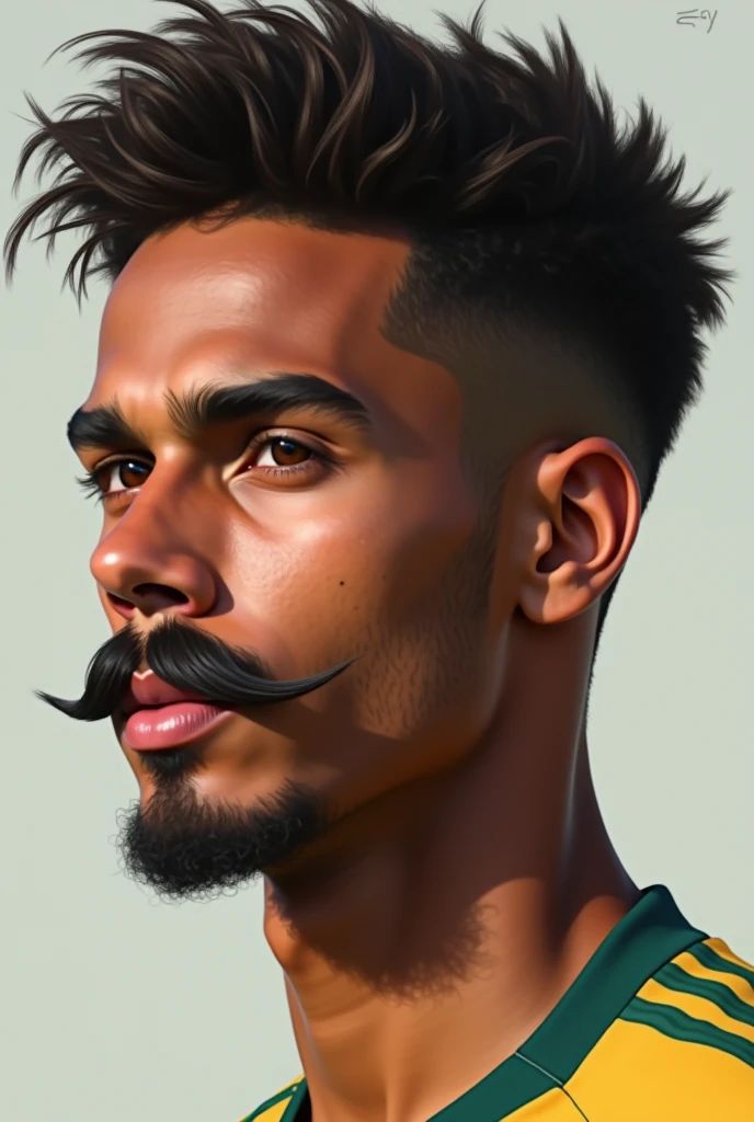 Rodrygo goes with a thin mustache.