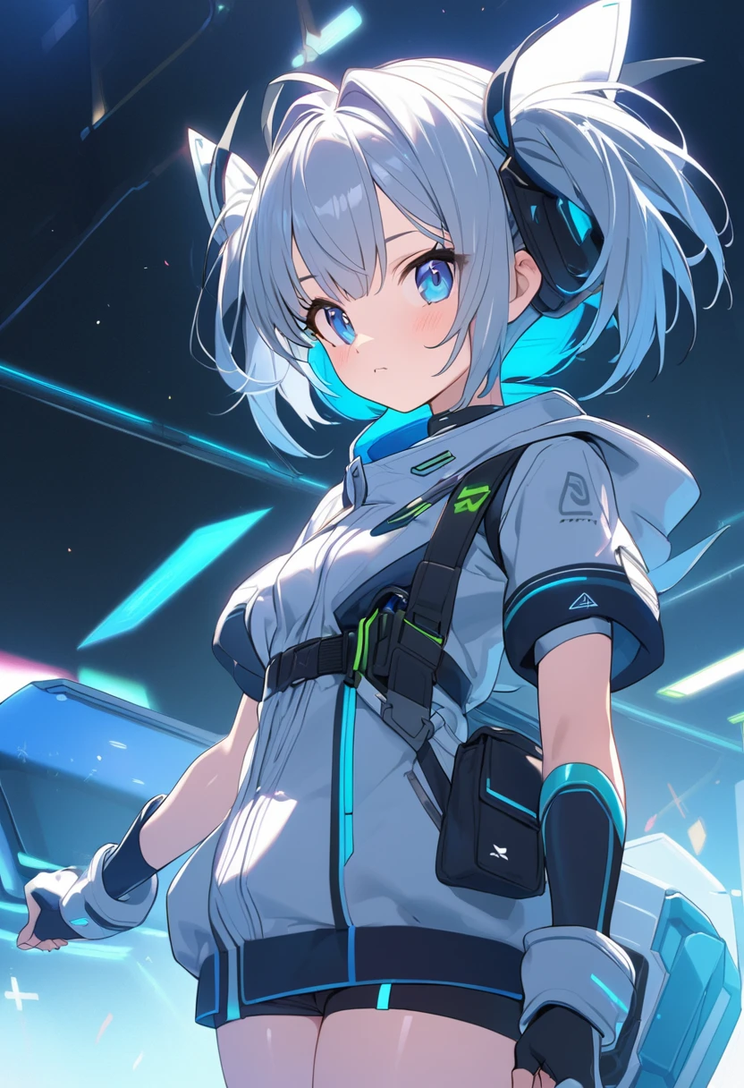 20-year-old　Cute girl　Futuristic