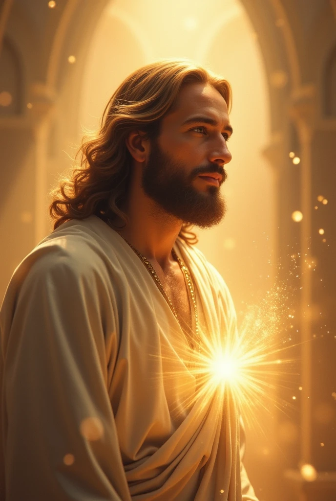 Jesus Christ, kharisma, hood, shining, smile, blessing,