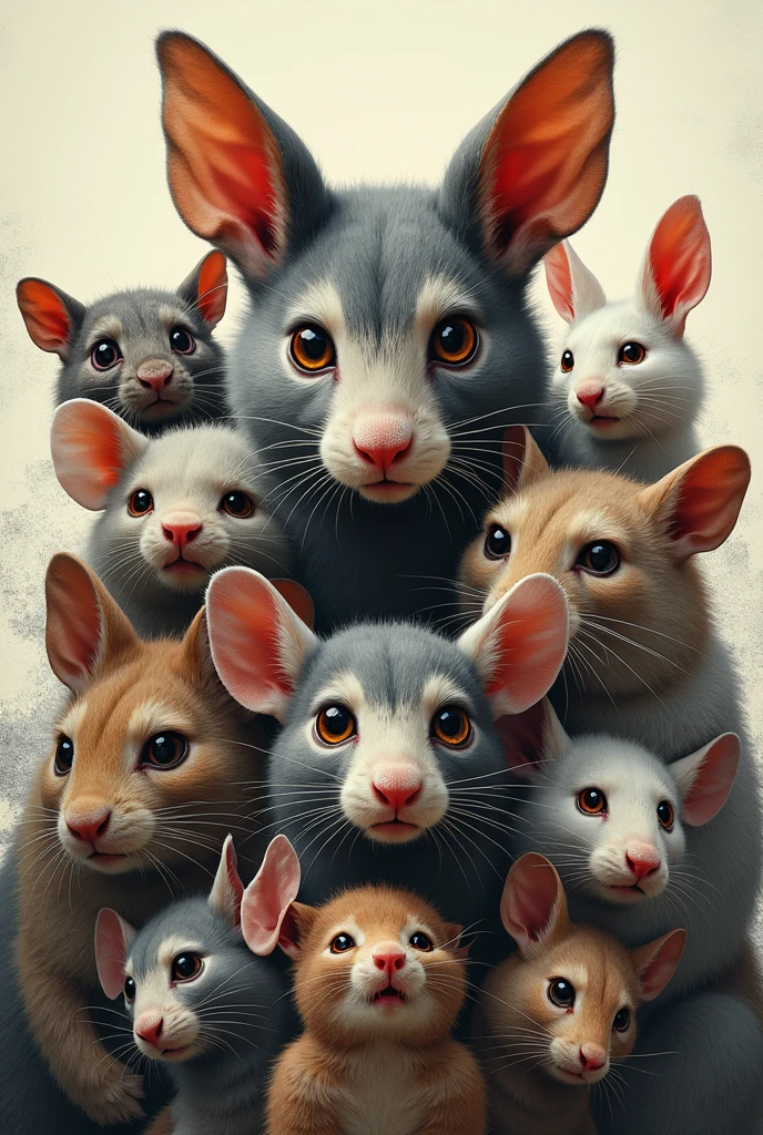 Stop killing animals poster show stop symbols on testing animals for scientific research, show different animals in pain , show animals crying