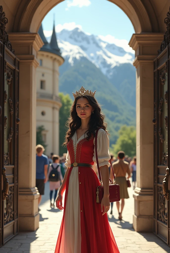 A young princess, mix Russian and Italian going to her first day of school at Le Rosey Institute.